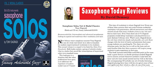 Saxophone Solos Vol. 2: Over Modal Classics