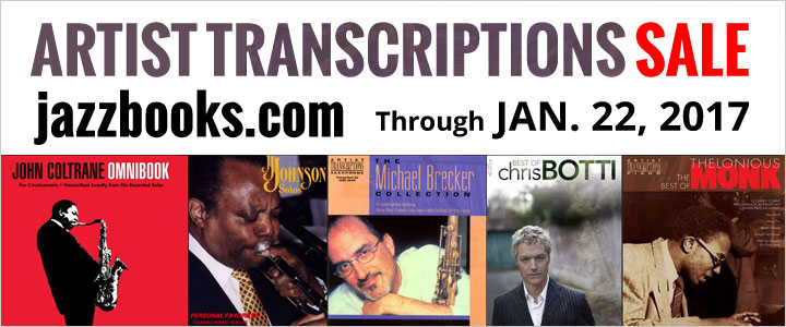 Jazz Artist Transcription Sale at jazzbooks.com